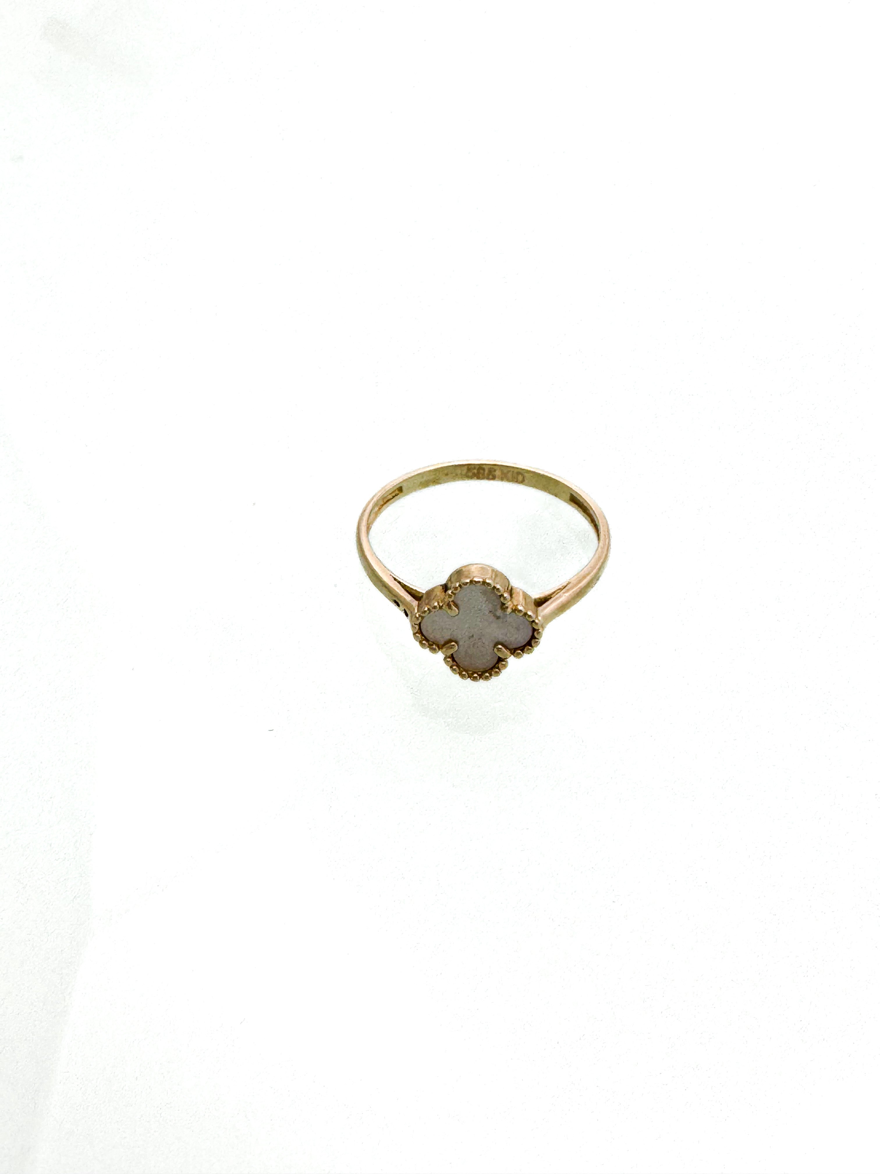 טבעת פרח זהב 14 קארט