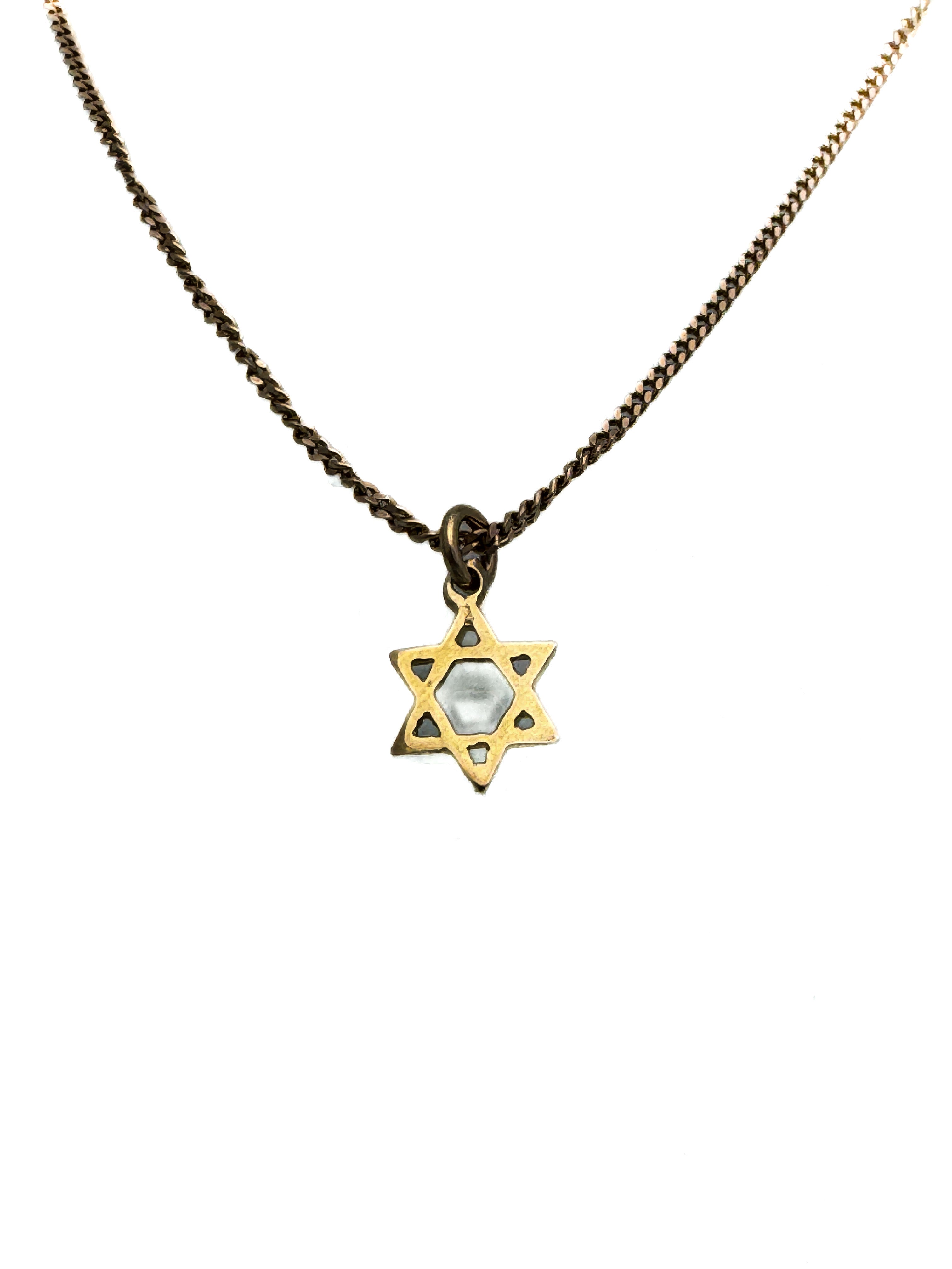 שרשרת עם תליון מגן דוד 14 קארט