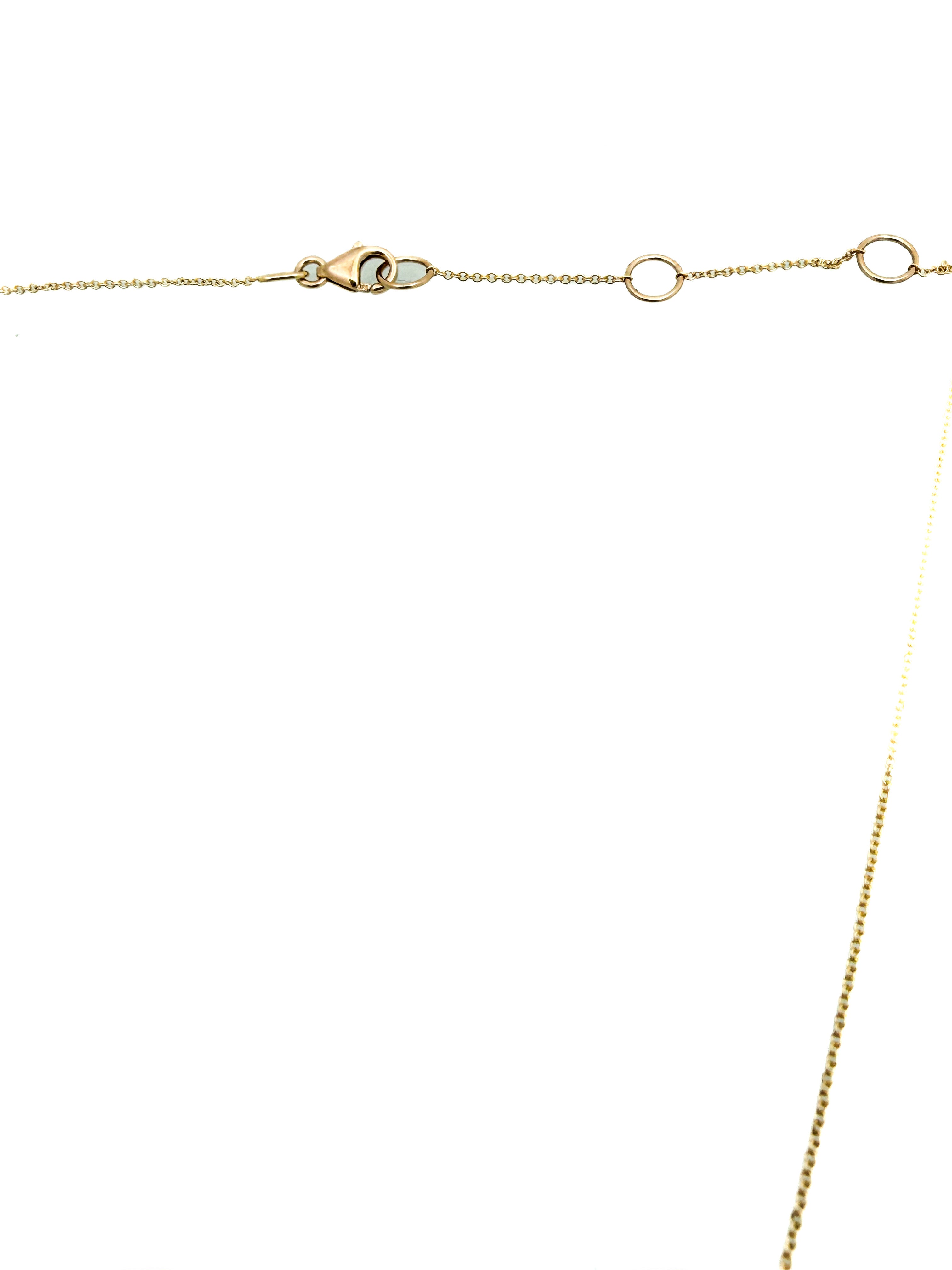 שרשרת 14 קארט עם יהלומי מרקיזה מעבדה