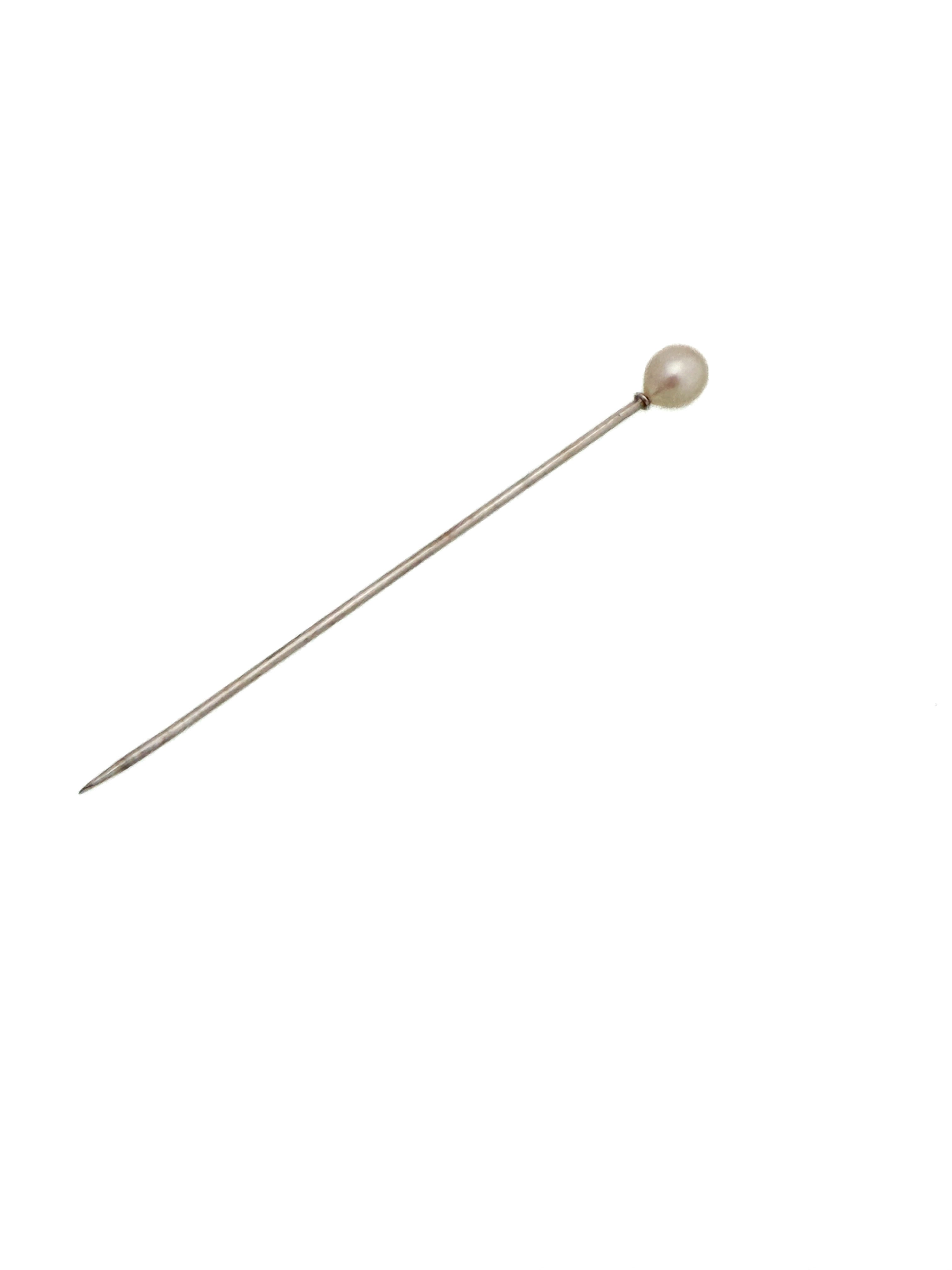 סיכת זהב 18 קארט עם פנינה