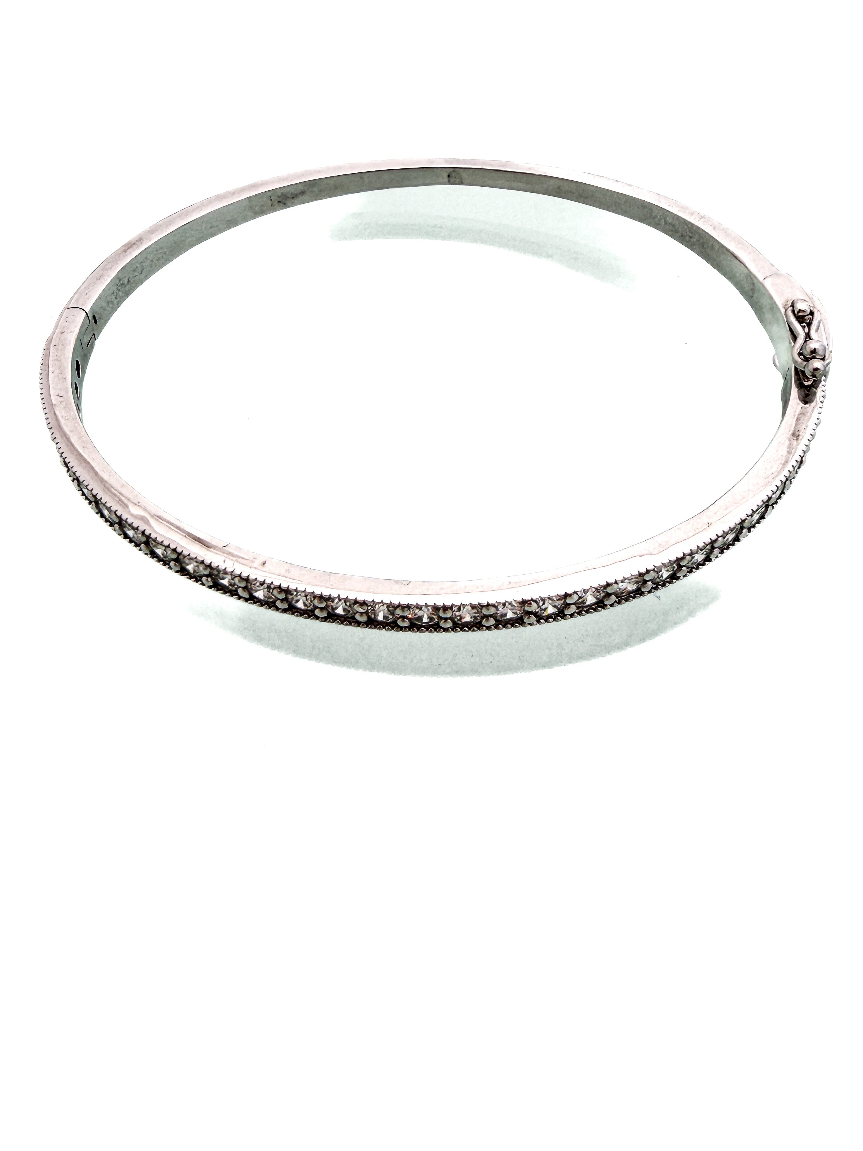 צמיד בנגל משובץ יהלומי מעבדה זהב 14 קארט