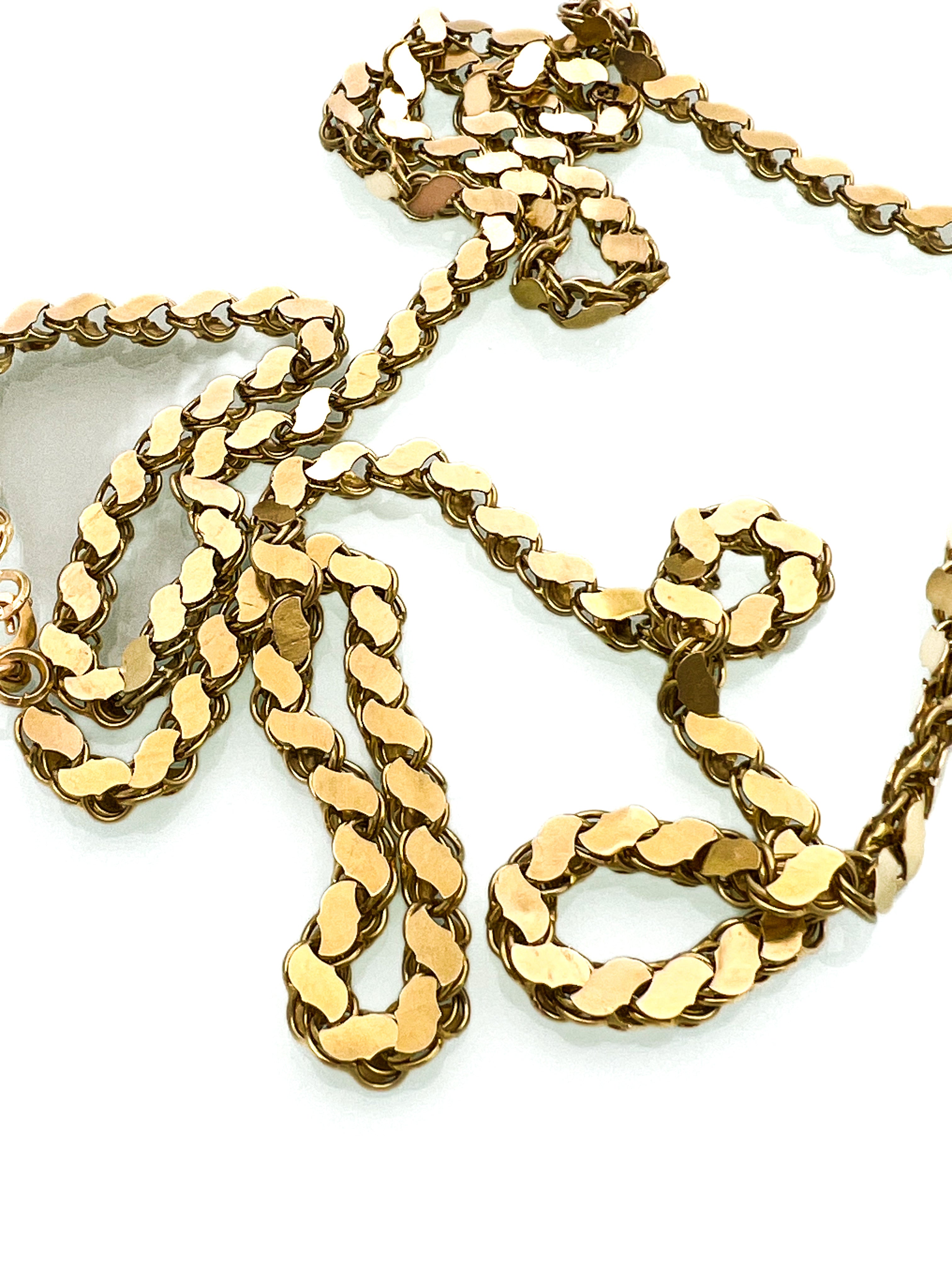 שרשרת חלבית עבה זהב 14 קארט