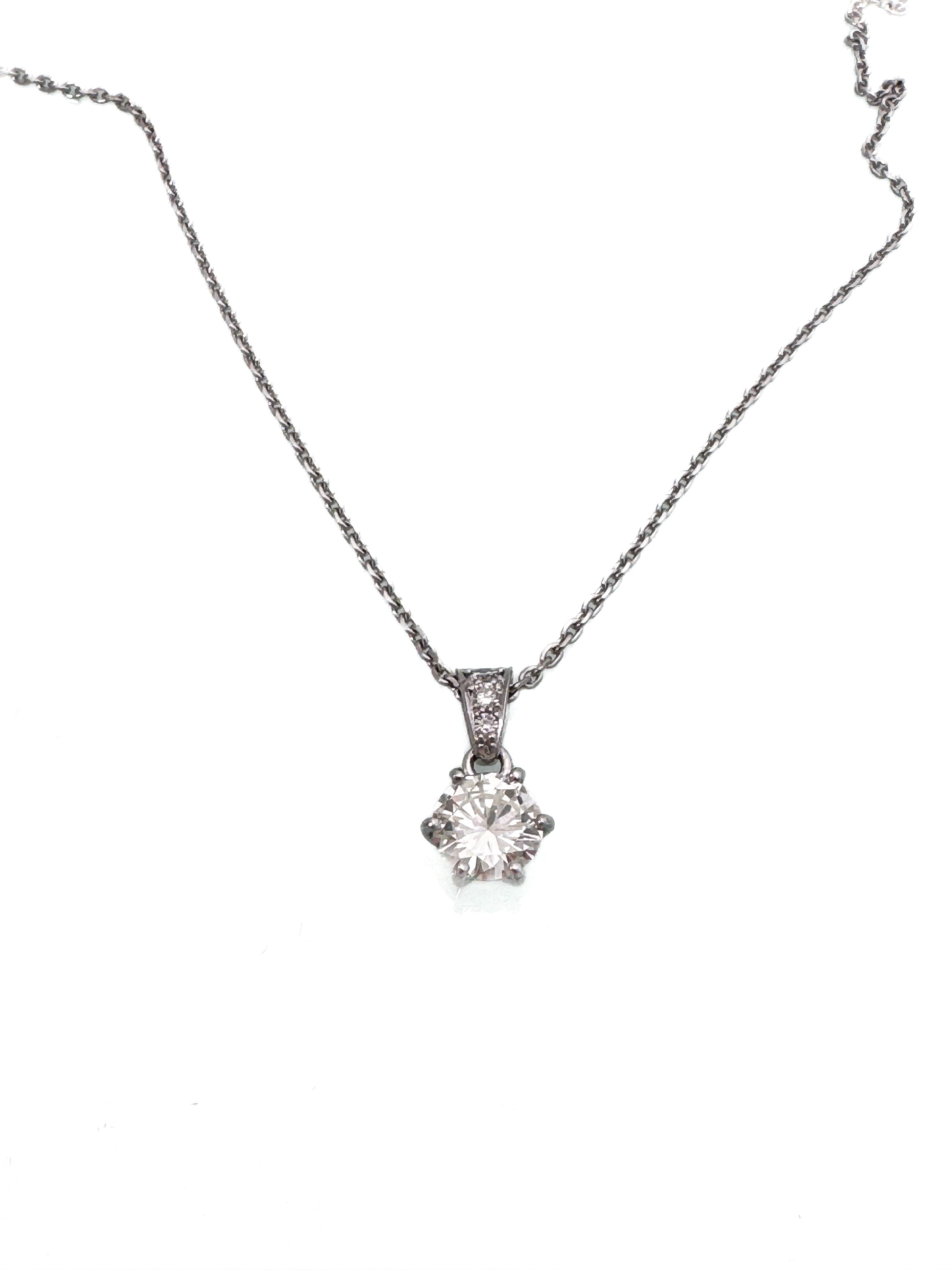 שרשרת 14 קארט עם תליון יהלום GIA