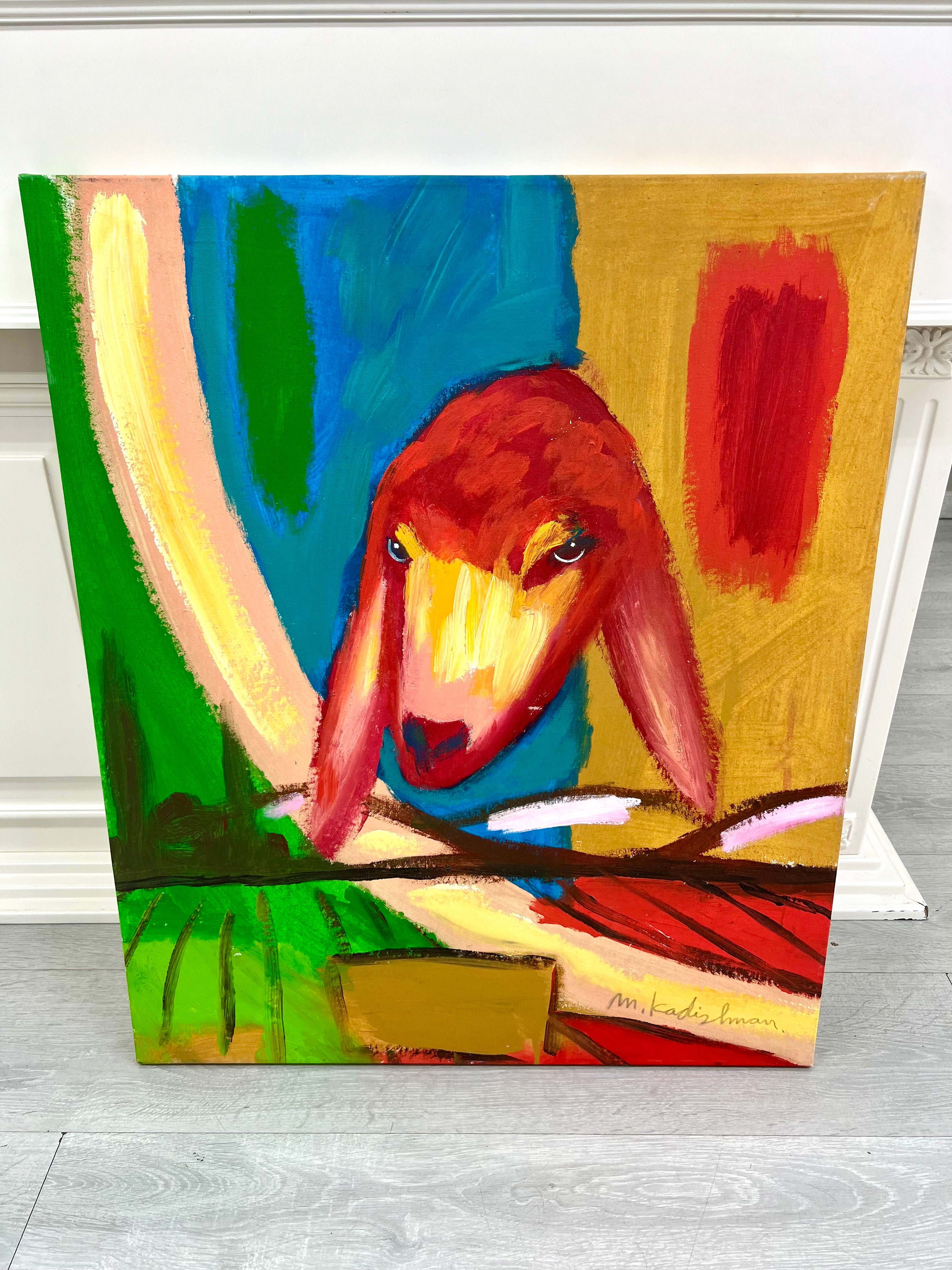 מנשה קדישמן אקריליק על קנבס חתומה