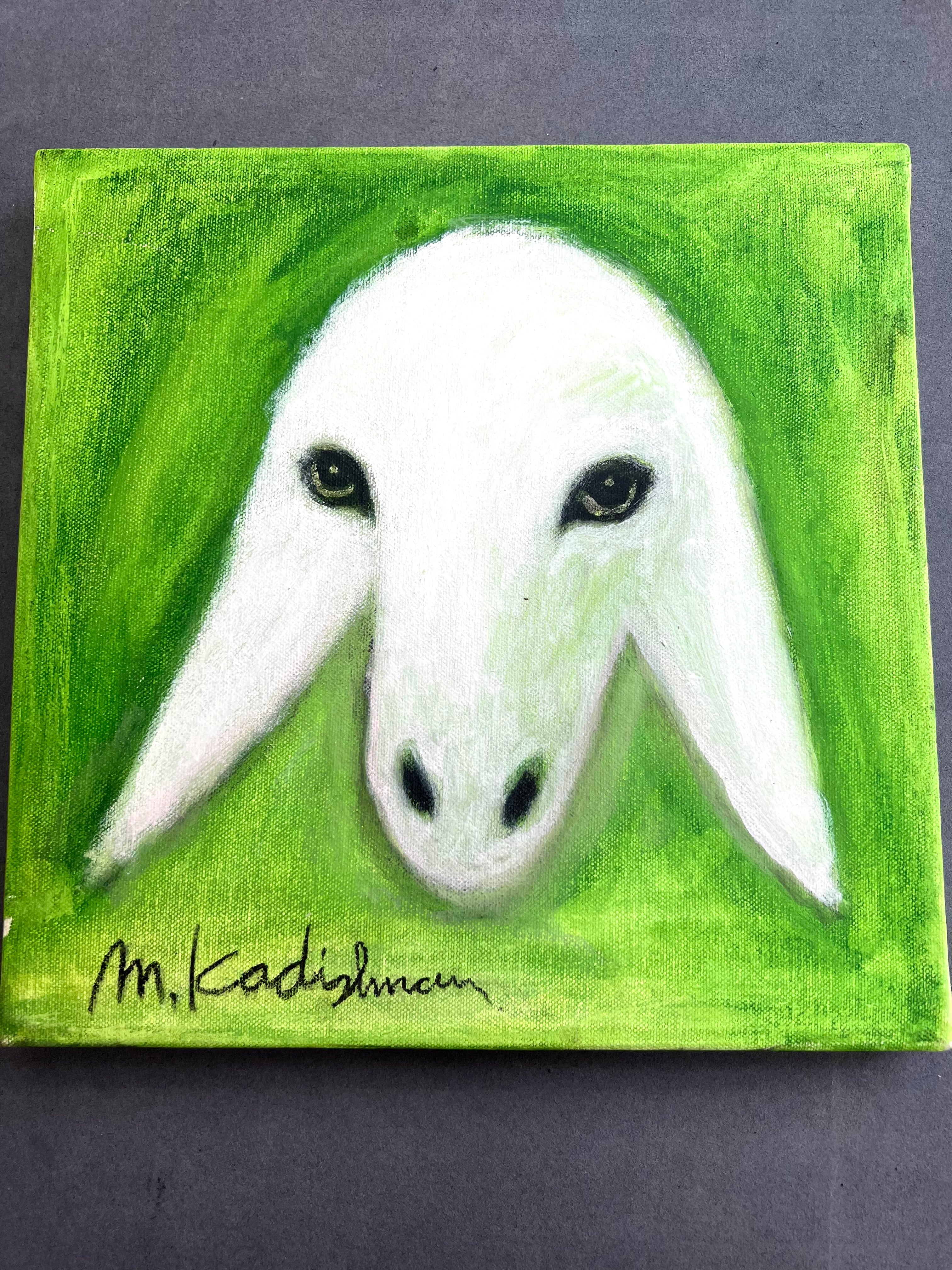 מנשה קדישמן אקריליק על קנבס חתומה