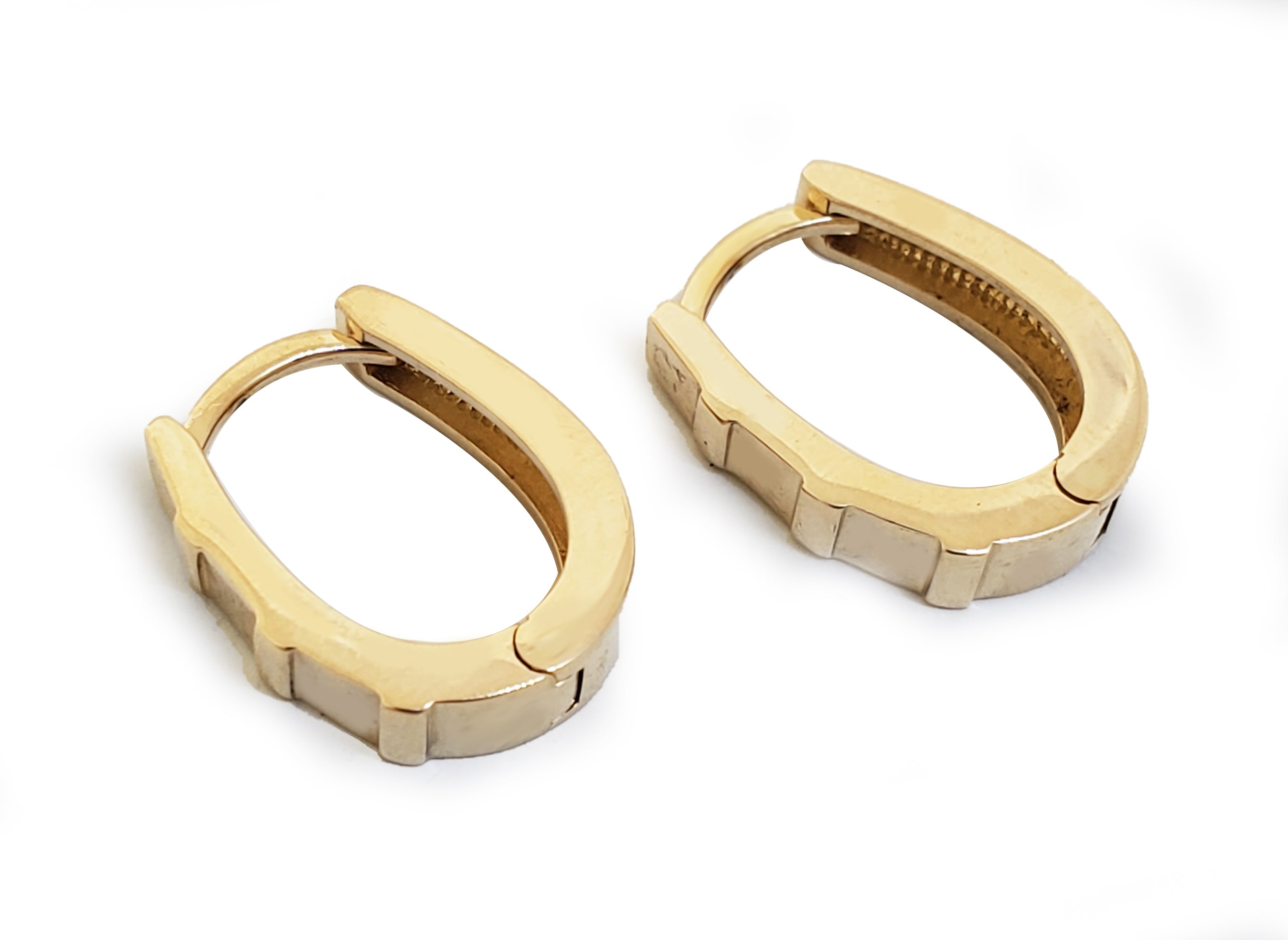 עגילי בננה זהב 14 קארט