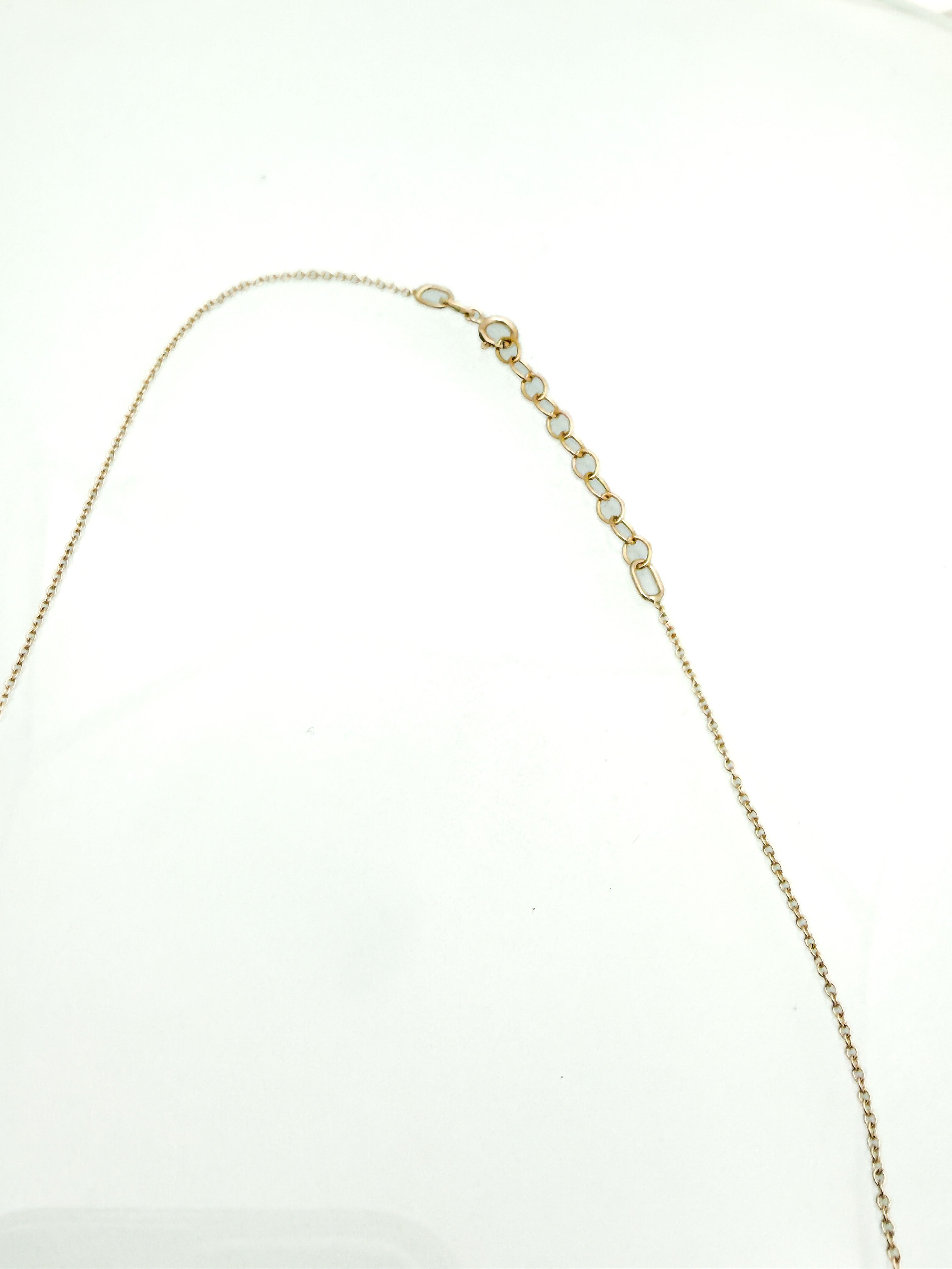 שרשרת זהב 14 קארט עם יהלומי מעבדה מרקיזה