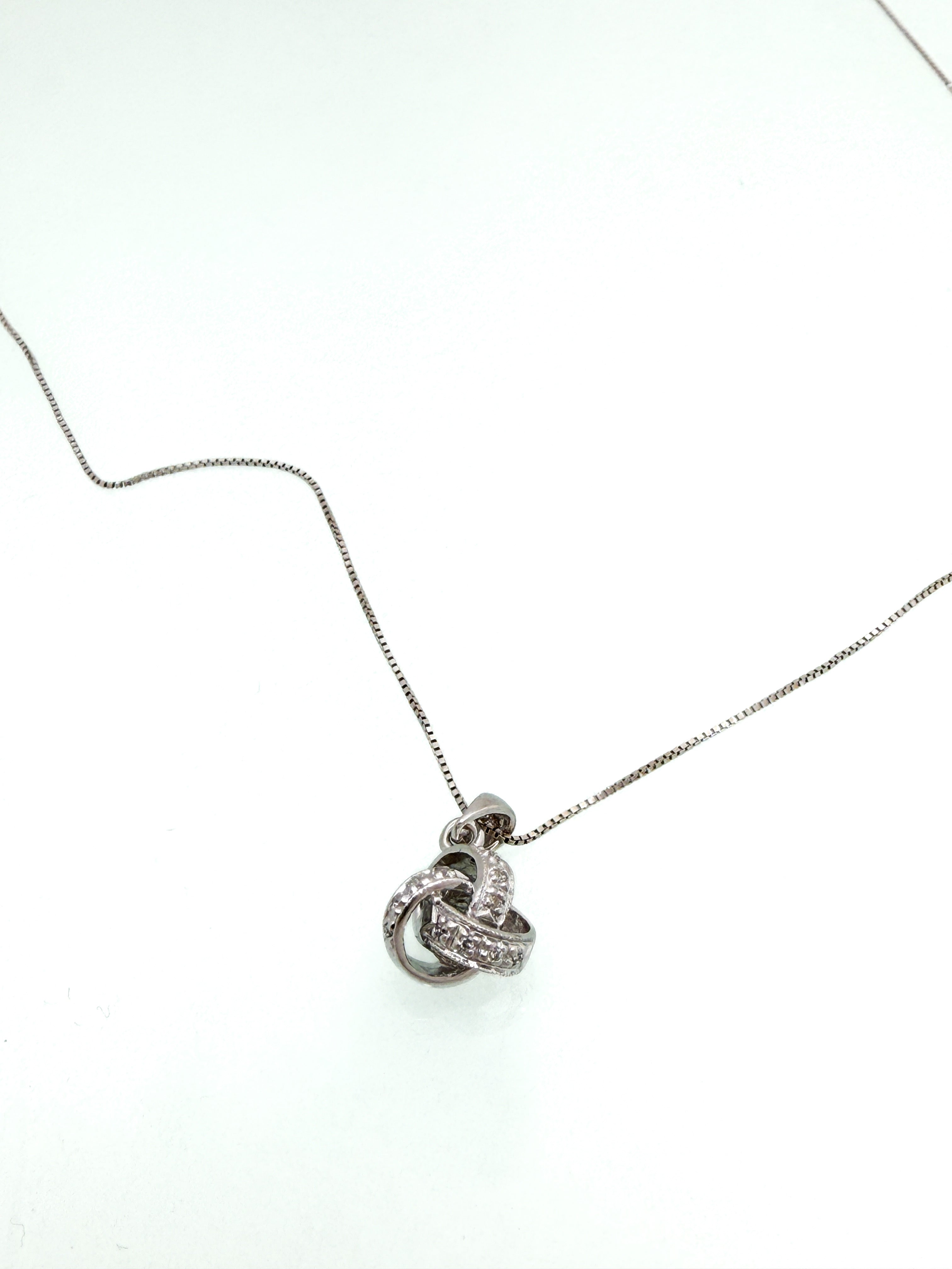 שרשרת עם תליון כדור משובץ יהלומים 14 קארט