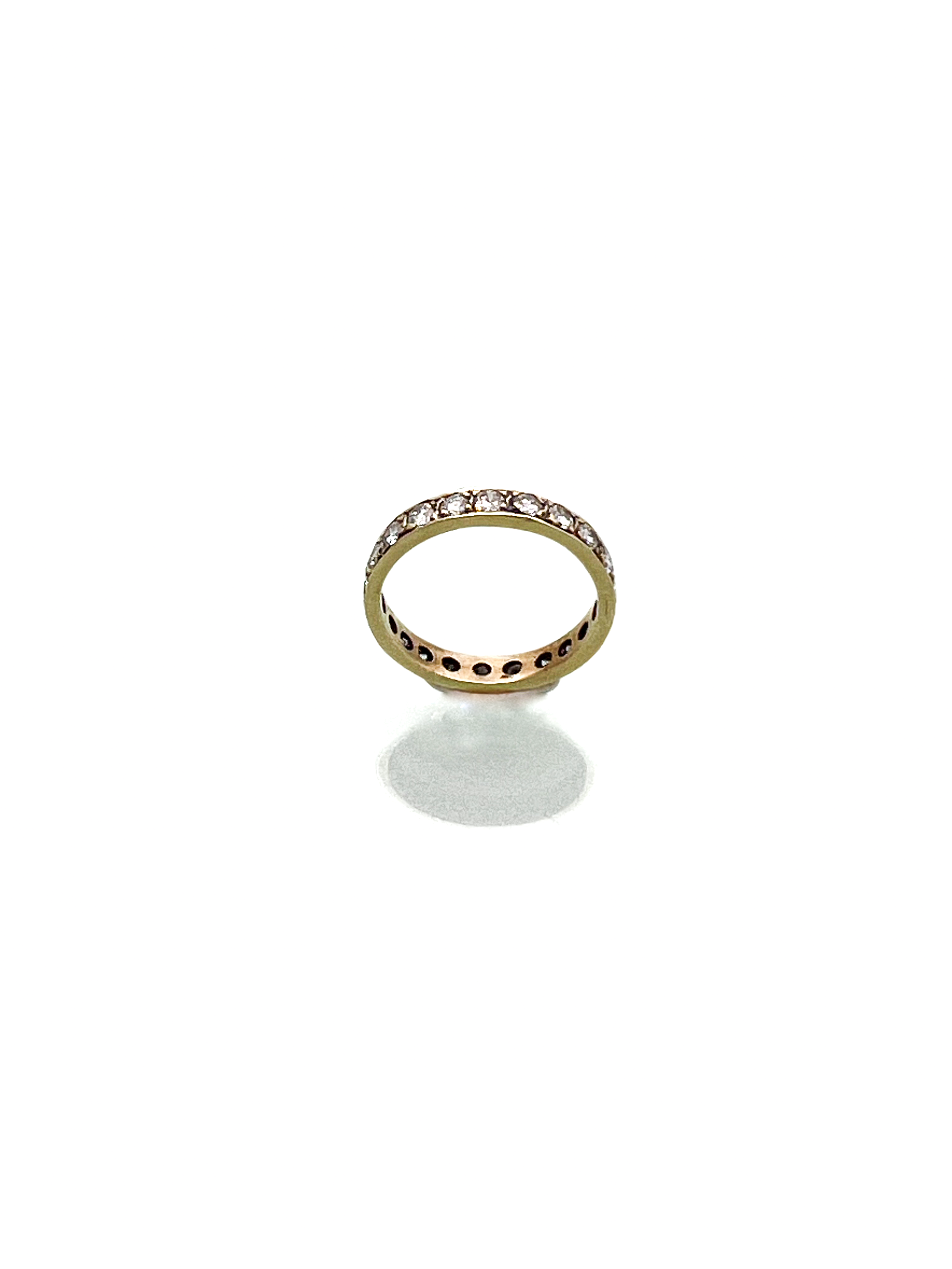 טבעת איטרנטי זהב 14 קארט משובצת יהלומים